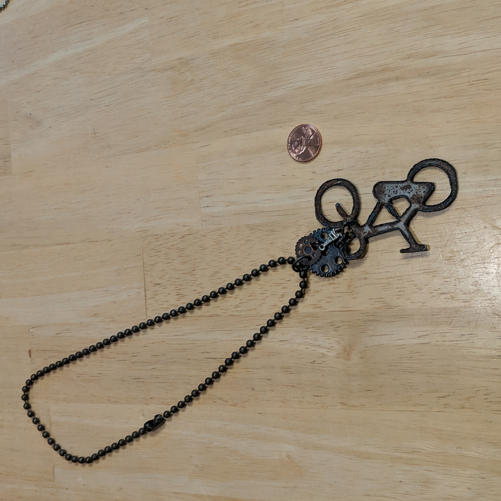 Bike charm necklace